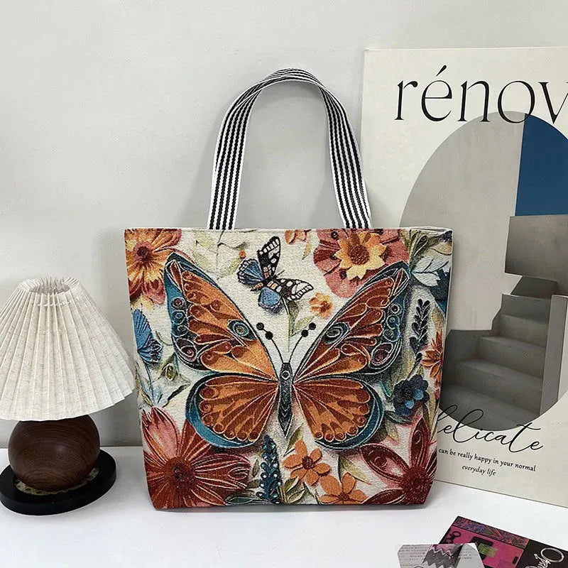 Vintage, swobodna torba płócienna