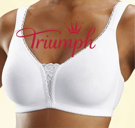 👙TRIUMPH - [3 szt.] 🔥50% zniżki na duży rozmiar seksowny koronkowy biały biustonosz