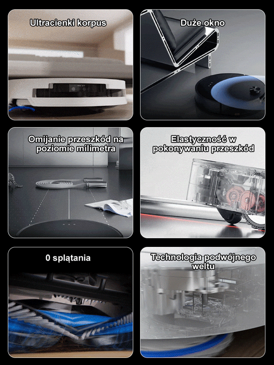 Ultracienki odkurzacz 3w1 do zamiatania, odkurzania i mycia podłóg