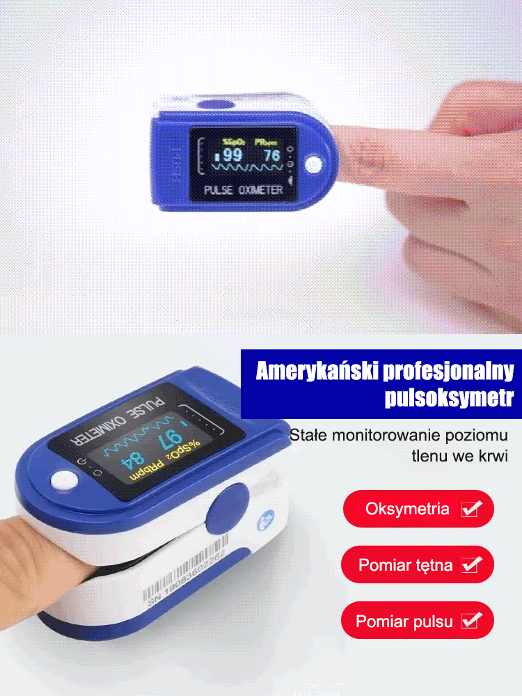 Pulsoksymetr palcowy