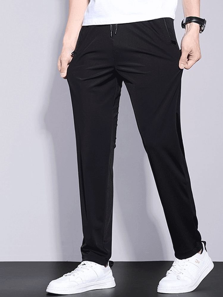 Ultracienkie, oddychające spodnie z jedwabiu lodowego