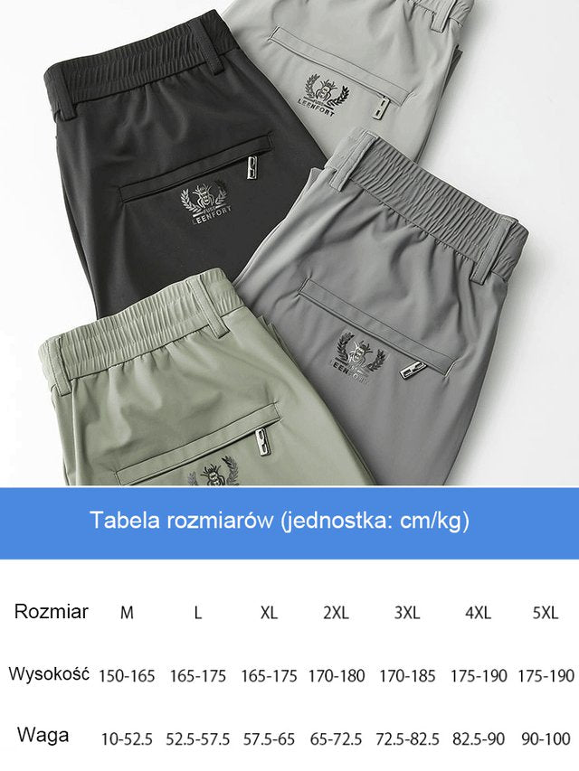 Ultracienkie, oddychające spodnie z jedwabiu lodowego