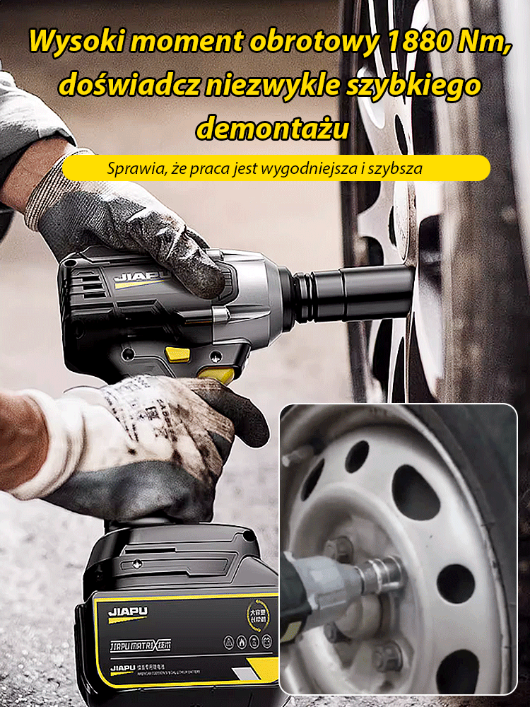 Duży moment obrotowy akumulatorowy klucz udarowy