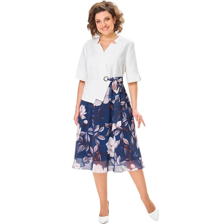 🌸[S-5XL]Wysokiej jakości sukienka z bawełny i jedwabiu