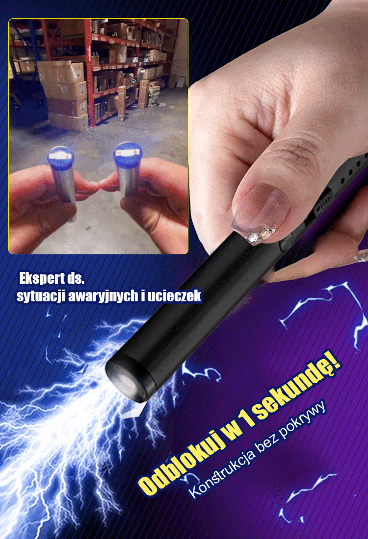 Latarka długopisowa niemieckiej firmy ochroniarskiej