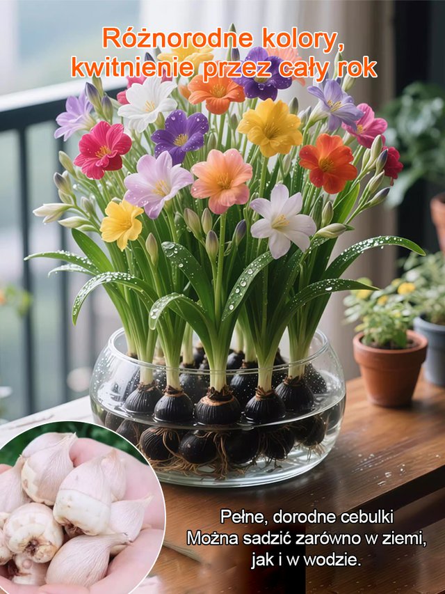 Kwitnienie przez cały rok! Najwyższej jakości cebulki pachnącego kosacica (Freesia)