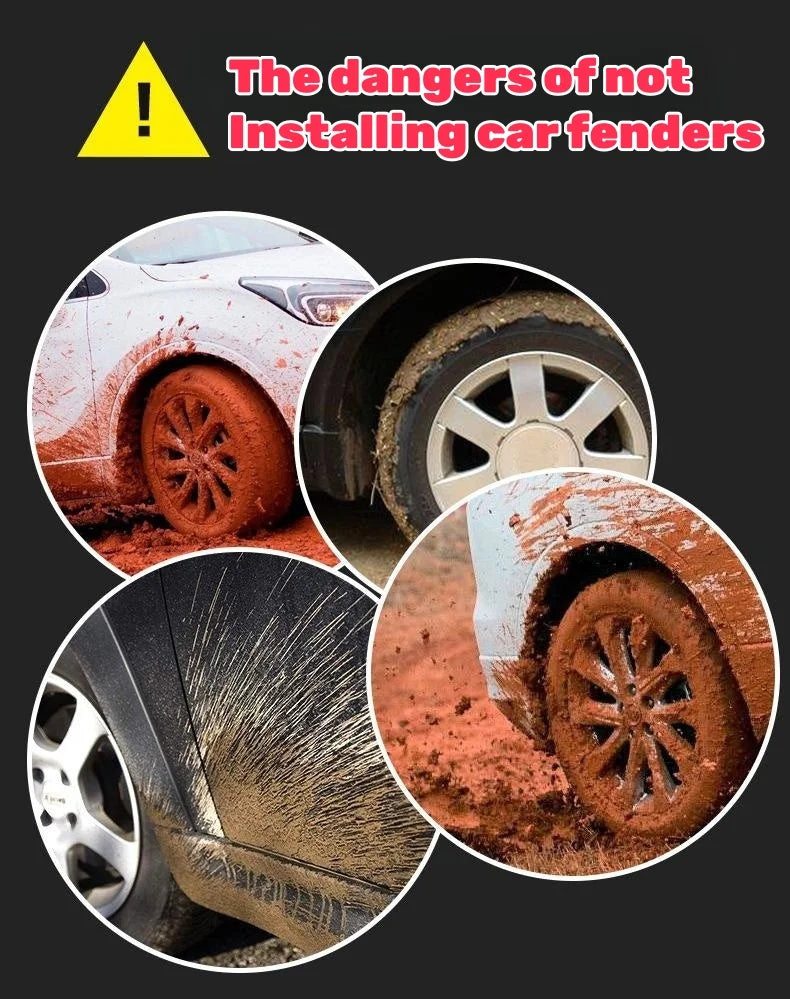 Błotniki samochodowe przeciw piaskowaniu skutecznie chronią lakier samochodu (4 sztuki)