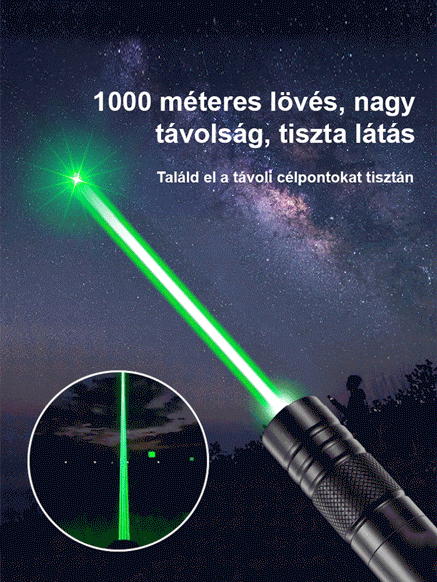 Nagy teljesítményű távolsági erős fényű lézer toll.