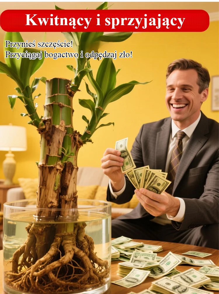 【Gdy napotka wodę, ożywa】Czteropory roku kwitnąca hydroponiczna brazylijska szczęśliwa roślina