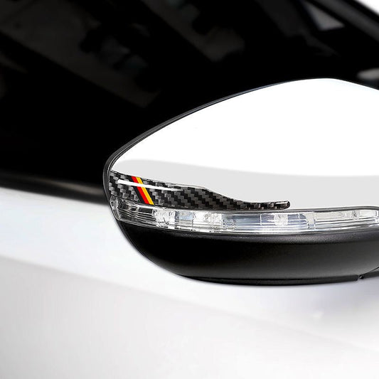 Naklejka na lusterko z włókna węglowego z ochroną przed uderzeniami i logo