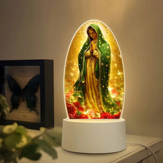 🌙 Béke és hit egyetlen fényben – 3D éjjeli lámpa Jézussal