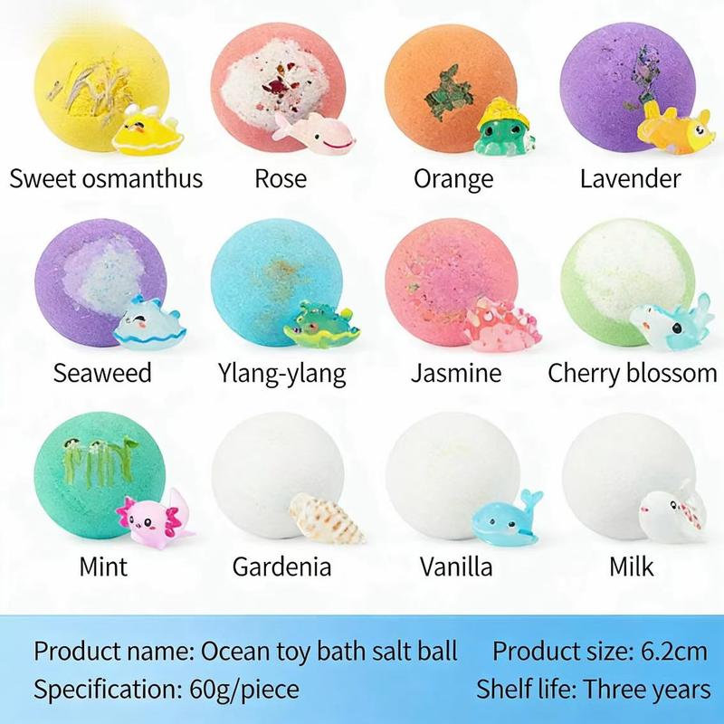 🔥🛁 Prírodné bomby do kúpeľa pre deti s mega bublinkami a prekvapením vo vnútri 🥚✨12 ks. [1 balenie]-SK