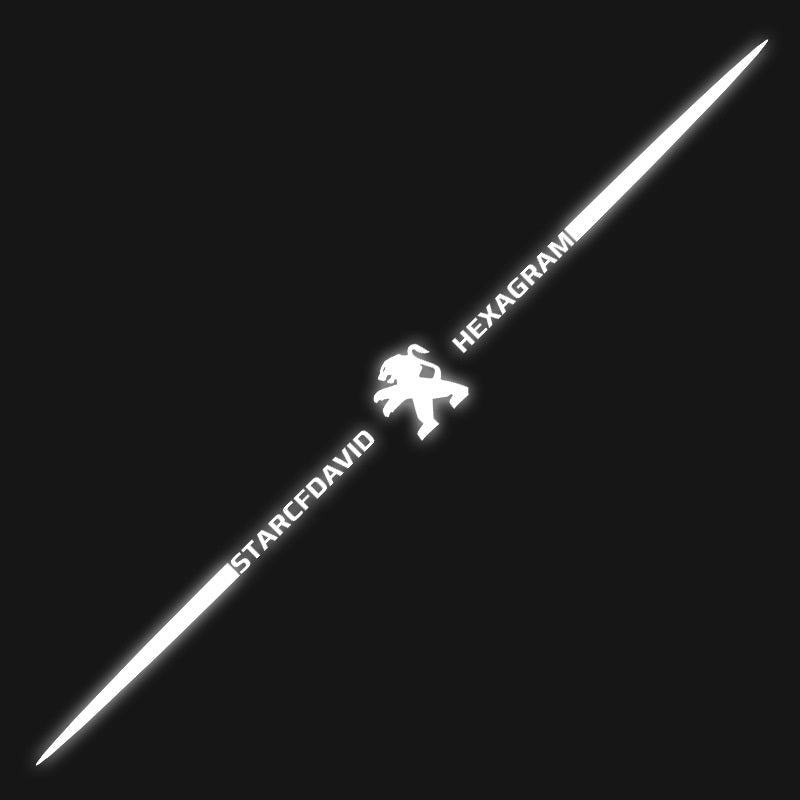 Naklejka samochodowa 3D kolorowa, laserowo odblaskowa, 4 szt.