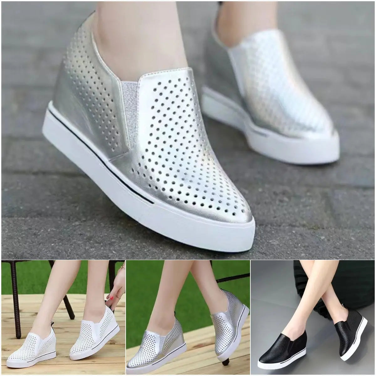 🔥【34-41】Lato 2025 Damskie buty na co dzień z miękkiej skóry i grubej podeszwy