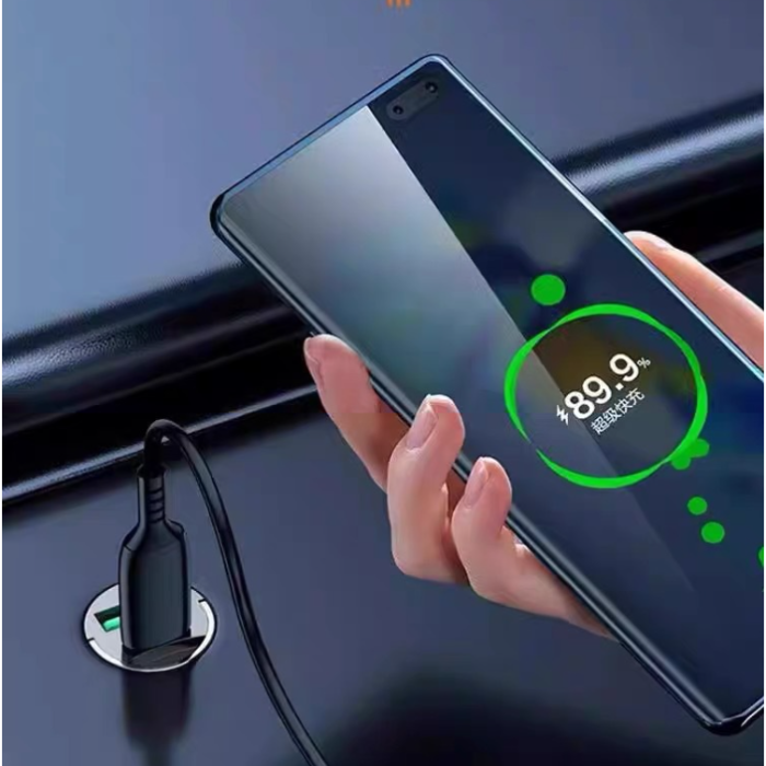 Rejtett autós USB töltő kettős porttal