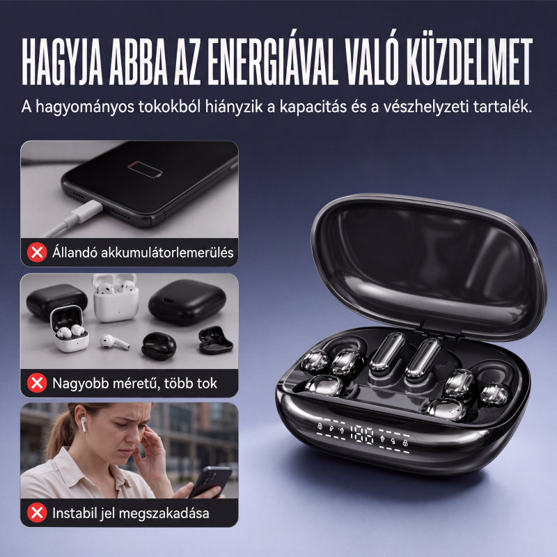 6 az 1-ben vezeték nélküli alvási fülhallgató töltőtokkal