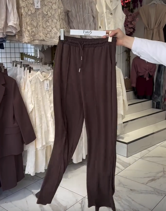 Σετ γυναικείο βαμβακερό μακρυμάνικο παντελόνι με στρογγυλή λαιμόκοψη-GR