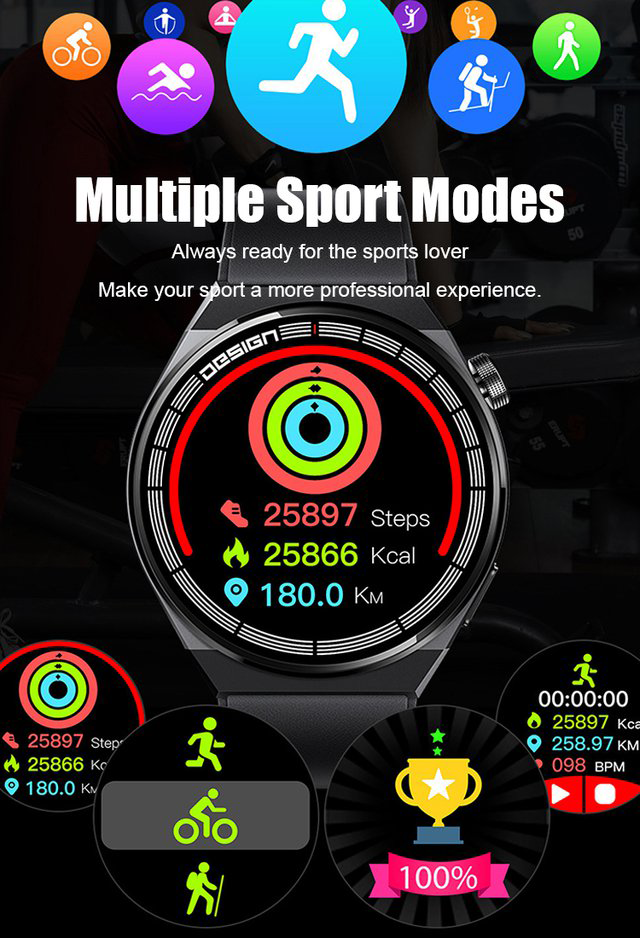 ⏰ Riboto laiko pasiūlymas！⌚ GT8 Sports Smart Watch