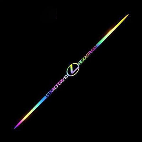 Naklejka samochodowa 3D kolorowa, laserowo odblaskowa, 4 szt.