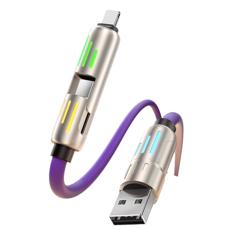 🔥4 viename USB įkrovimo laidas, greitas įkrovimas⚡-LT