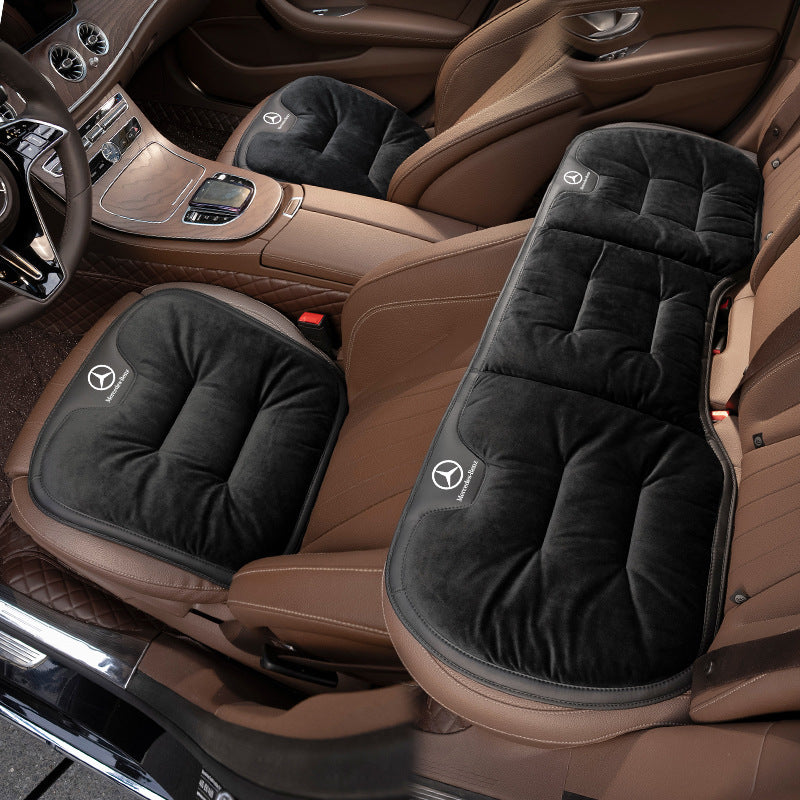 Krótka pluszowa poduszka na zimowe siedzenie samochodowe