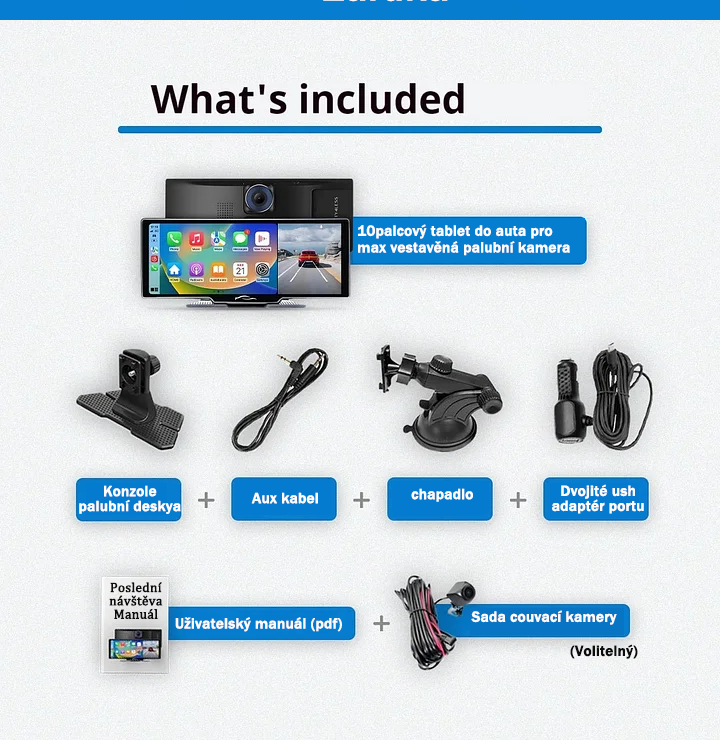 Inteligentny system audio i wideo w postaci tabletu samochodowego (model Pro MaxTM 2025).