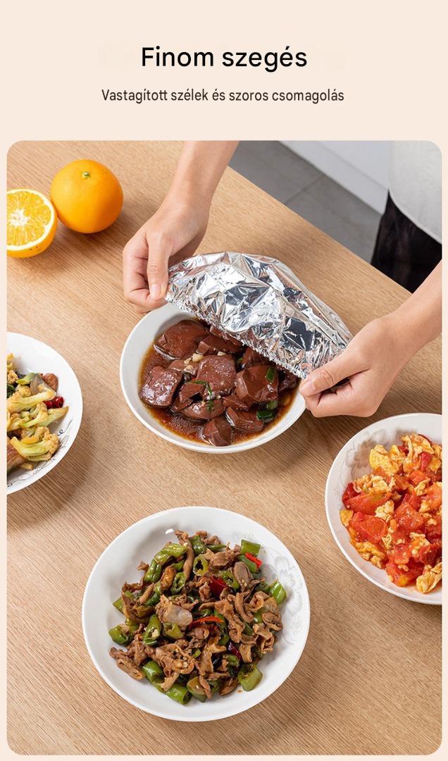 🏠Alumínium hőtartó ételtakaró 🍽️🛡️ Melegen tartja az ételeket, véd a rovarok és a por ellen.