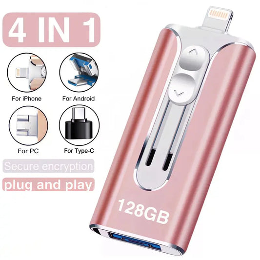 32~256GB Micro USB + 8 kontaktų + USB 3.0 4 viename mobiliojo telefono, kompiuterio USB diskas-LT
