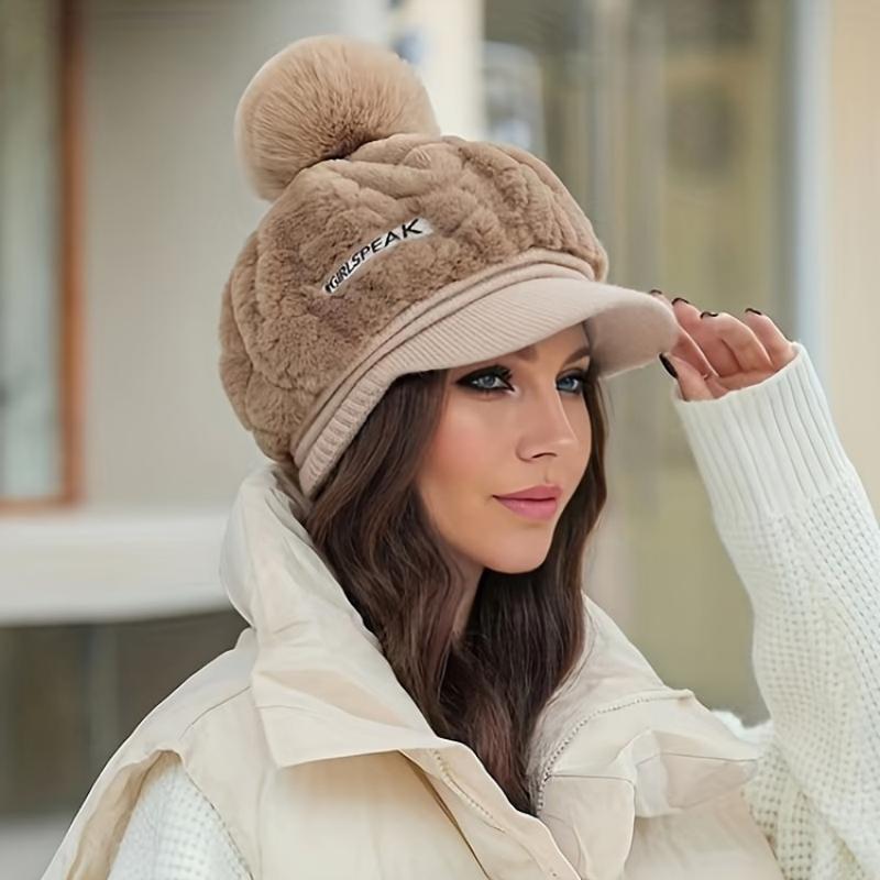 🎁Geriausia dovana jai 🎁👒 - moteriška žieminė kepurė trumpu snapeliu🥰-LT