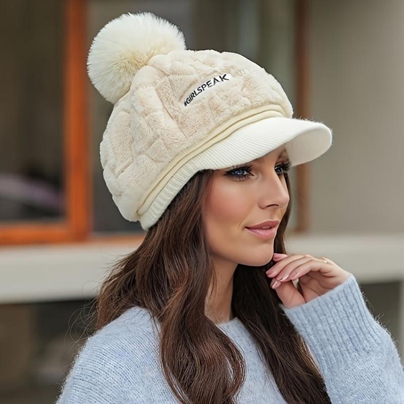 🎁Geriausia dovana jai 🎁👒 - moteriška žieminė kepurė trumpu snapeliu🥰-LT