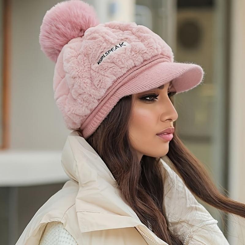 🎁Geriausia dovana jai 🎁👒 - moteriška žieminė kepurė trumpu snapeliu🥰-LT