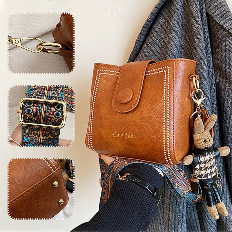 👜Vo vintage štýle sa hodia na nastaviteľný popruh-LT