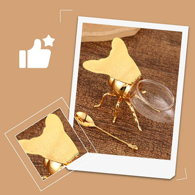 🍯Kūrybiškas bitės formos retro medaus indelis-LT