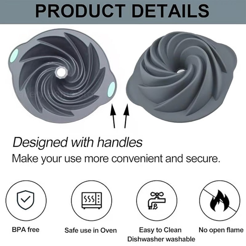 Zestaw silikonowych foremek do ciasta do łatwego pieczenia