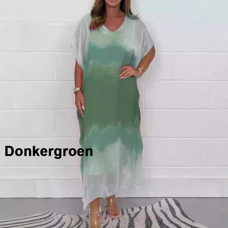 ✨【S-4XL】Wygodna damska sukienka szyfonowa w kolorze szarym