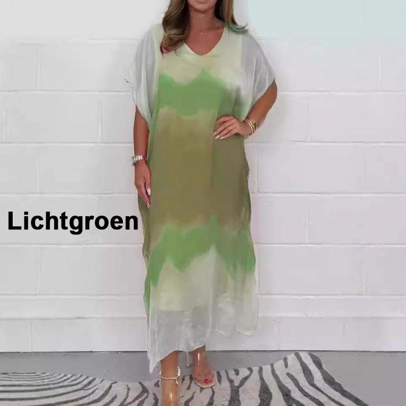 ✨【S-4XL】Wygodna damska sukienka szyfonowa w kolorze szarym