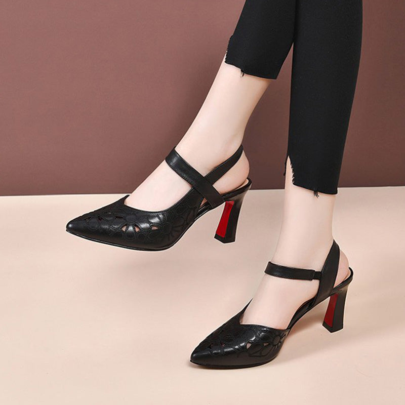 Sandały damskie głębokie z noskami w szpic