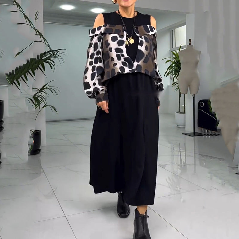 💐2025 Wyjątkowa sukienka bez ramiączek z nadrukiem w panterkę【S-4XL】