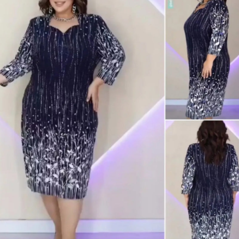 【S-4XL】🌿 Elegancka damska sukienka z długim rękawem