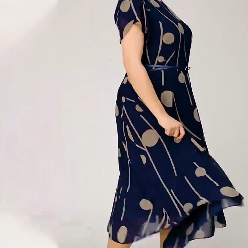 ✨Modna sukienka w duże kropki plus size