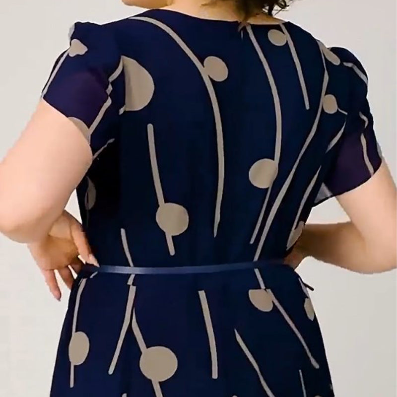 ✨Modna sukienka w duże kropki plus size