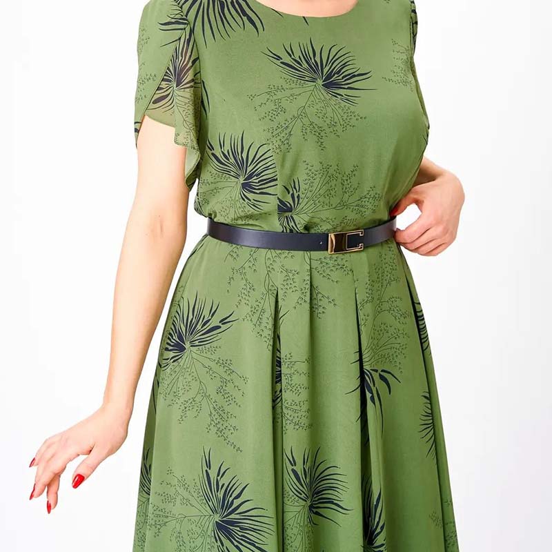 🔥 Sukienka o kroju litery A z paskiem | Sukienka w kwiatowym i letnim stylu