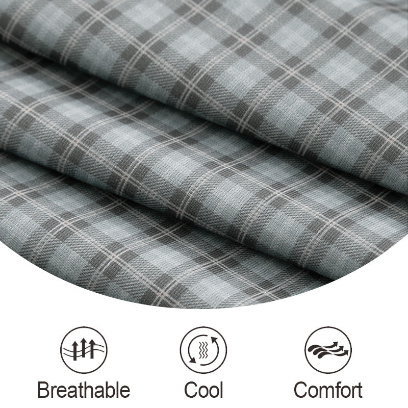 🍃Męska koszula w kratę, casual, z krótkim rękawem