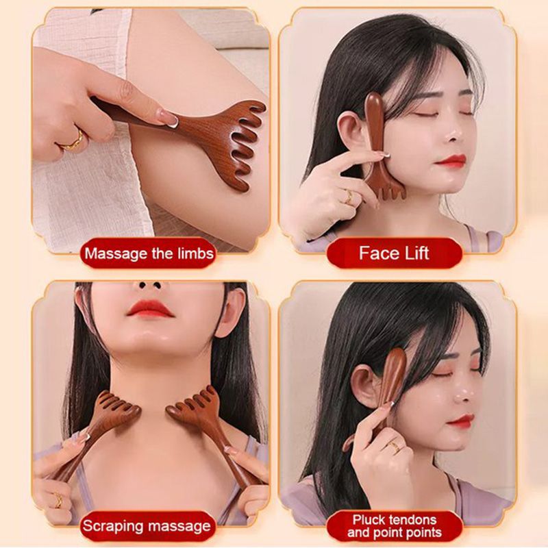 Grzebień do masażu Meridian z sześcioma pazurami