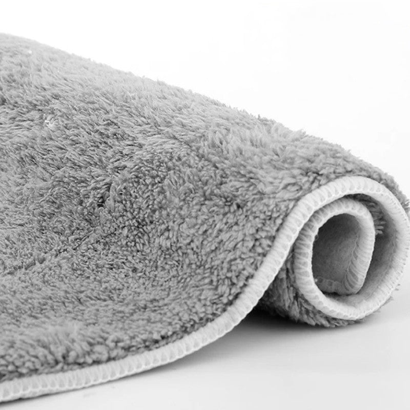 Duży płaski mop z prętem ze stali nierdzewnej