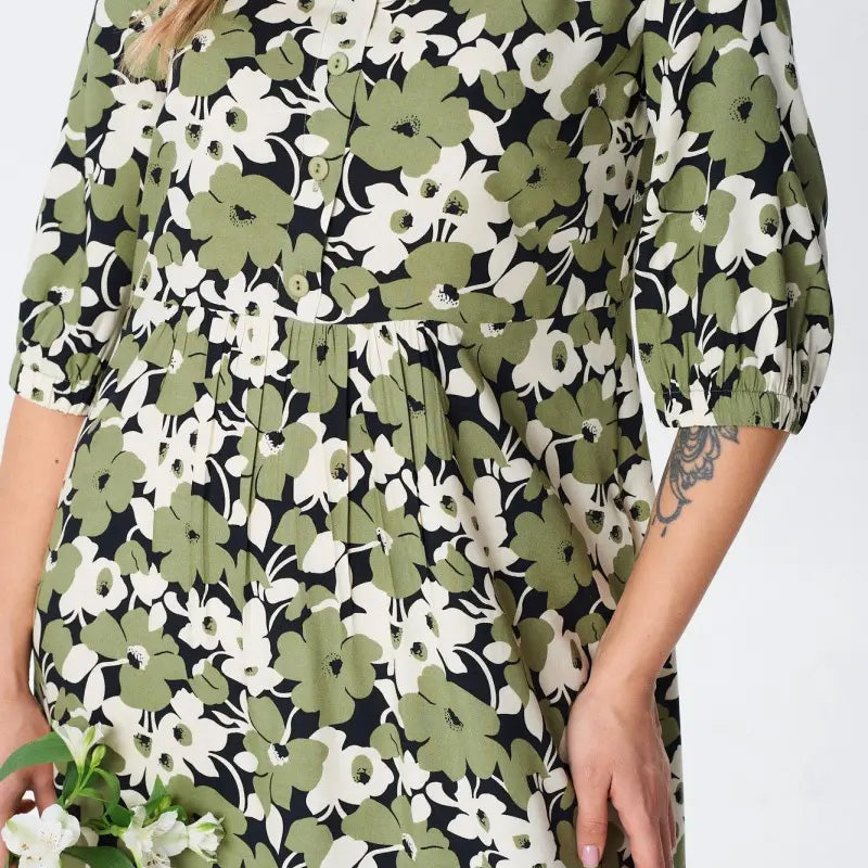 🔥Casualowe sukienki damskie z półrękawkiem w kwiaty