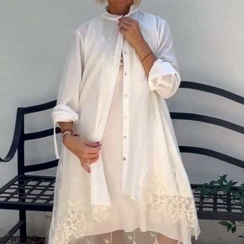 🌸🎗️Damska sukienka bez rękawów i koronkowy sweter