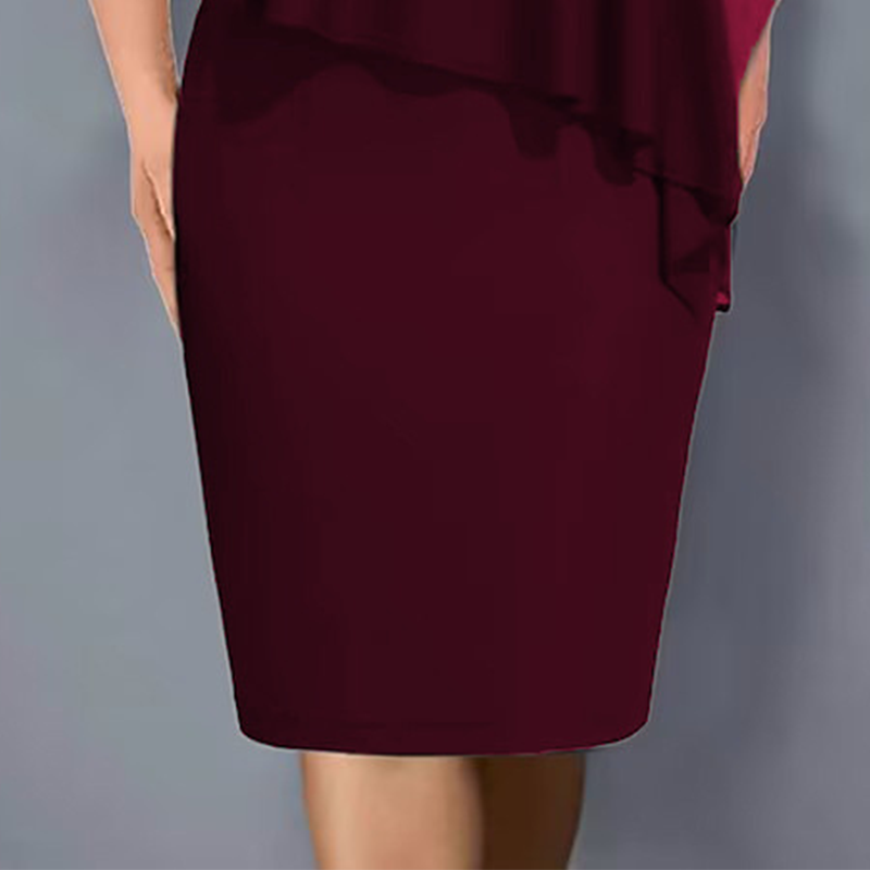 ✨Szyfonowa sukienka z dekoltem w szpic z inkrustacją z dżetów