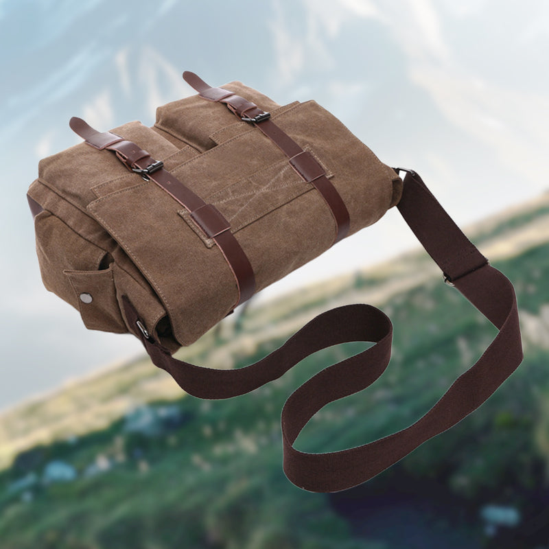 Męska płócienna torba na ramię o dużej pojemności