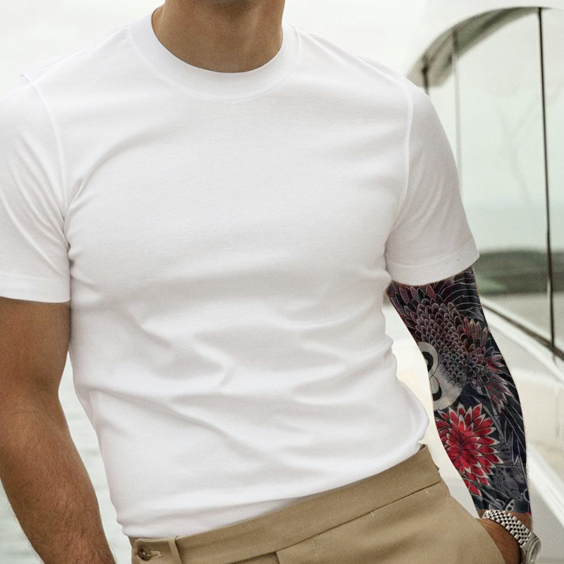 🔥Nowy trend ❤️‍🔥 Ultracienkie rękawy przeciwsłoneczne z wzorem tatuażu